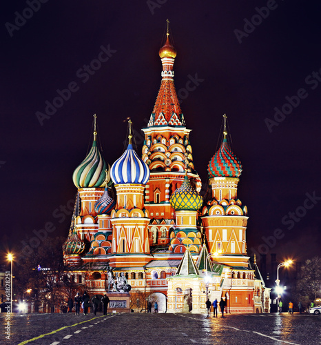 St. Basil Cathedral, Moscow Kremlin, night photo