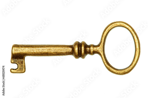 Golden key isolated on white © mik_cz