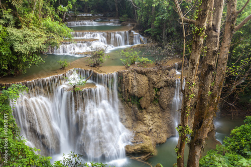 Huay Mae Kamin Waterfall in Kanchanaburi province, Thailand