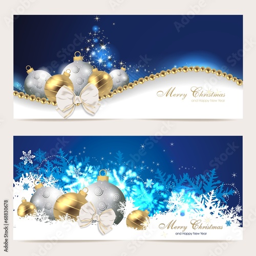 Set mit 2 edlen Weihnachtskarten