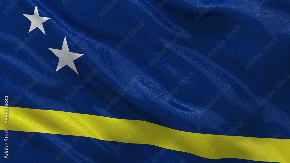 Flag of Curacao waving - seamless loop Flag of Curacao waving - seamless loop