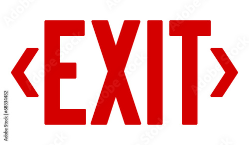 Red Exit Sign photo