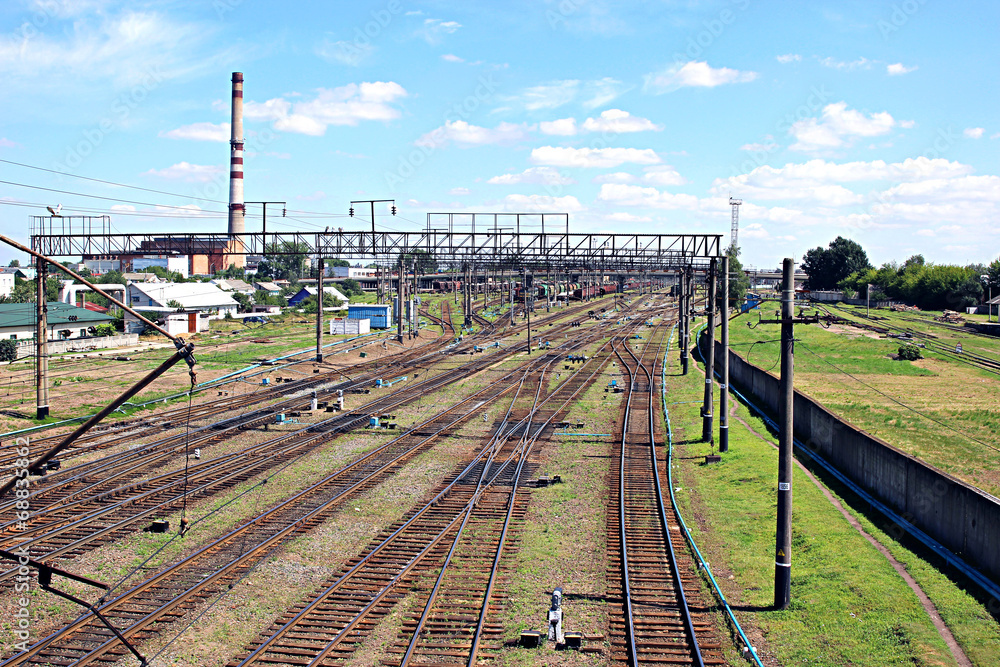 Large railway junction
