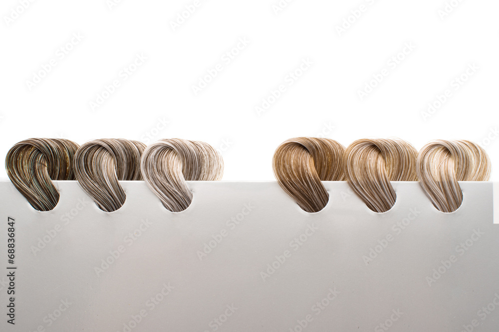 hair samples of different colors hair samples of different colors