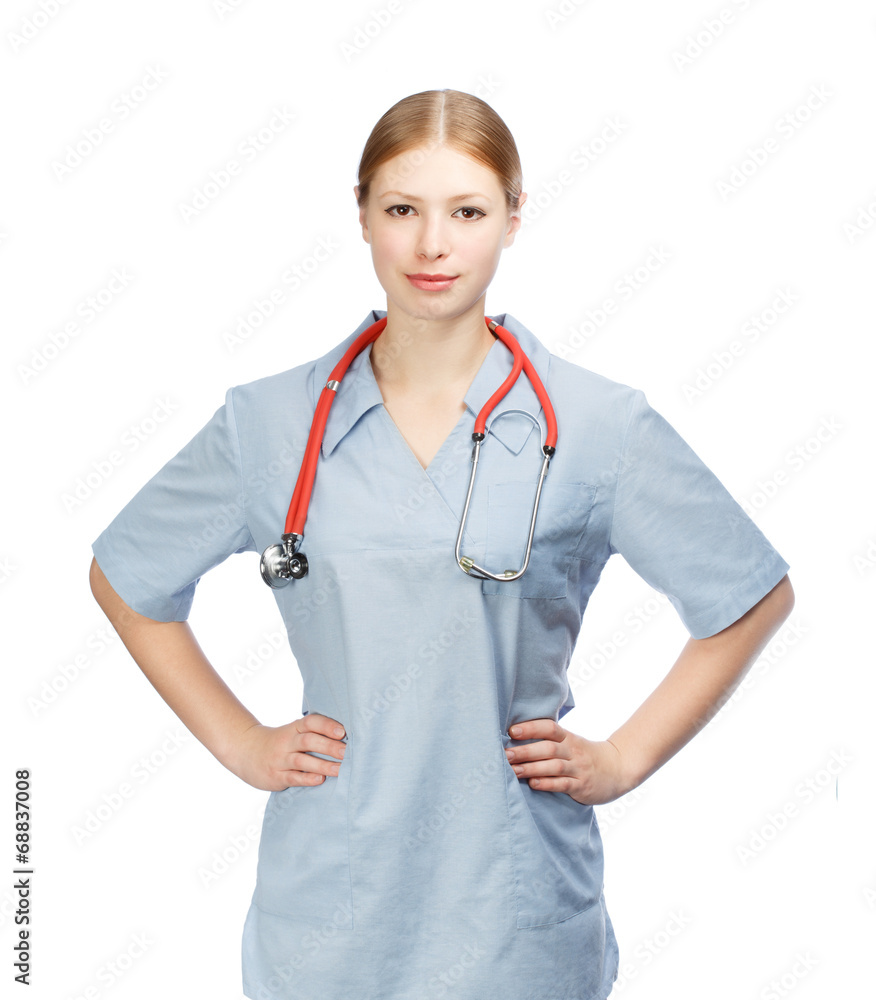 Portrait of medical doctor woman with stethoscope Portrait of medical doctor woman with stethoscope