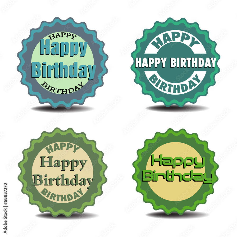 Happy Birthday stickers Happy Birthday stickers