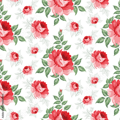 Rose seamless background.