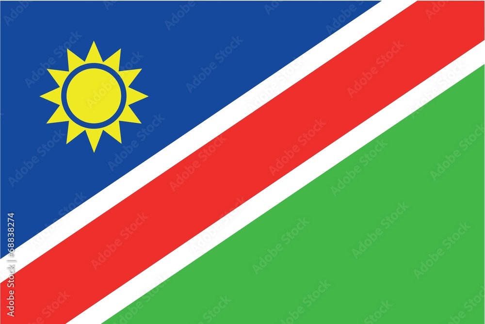Illustration of the flag of Namibia Illustration of the flag of Namibia