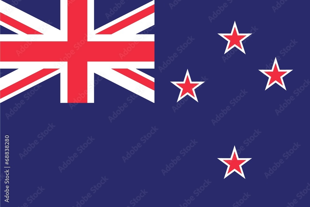 Fototapeta premium Illustration of the flag of New Zealand