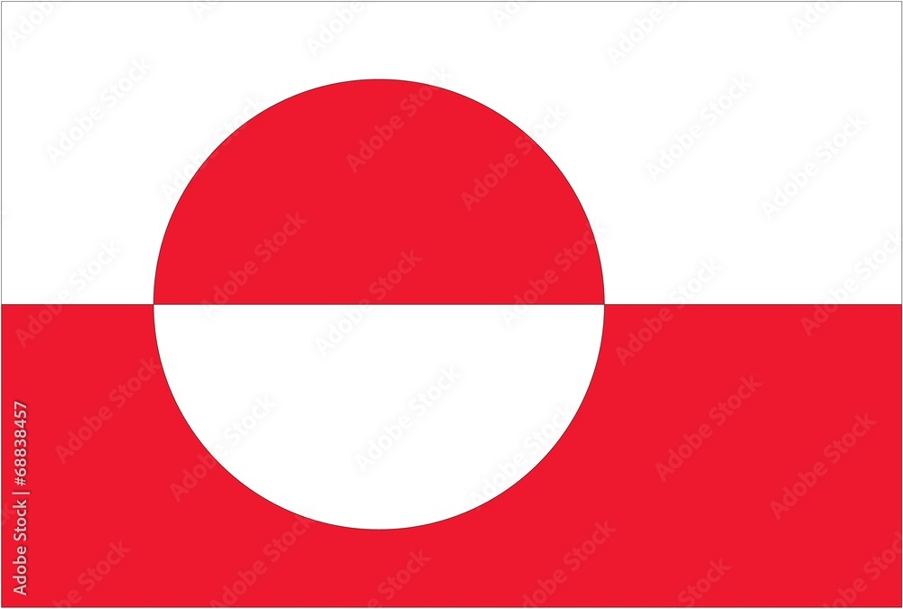 Illustration of the flag of Greenland Illustration of the flag of Greenland