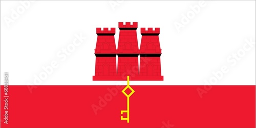 Illustration of the flag of Gibraltar