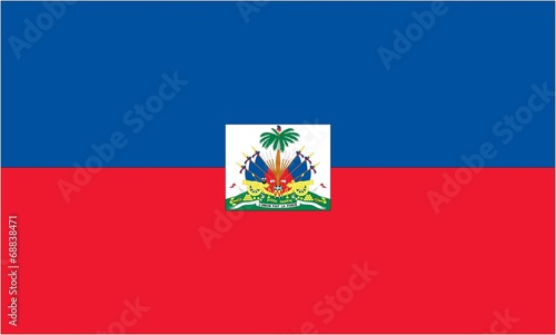 Canvas Print Illustration of the flag of Haiti