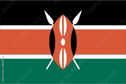 Illustration of the flag of Kenya