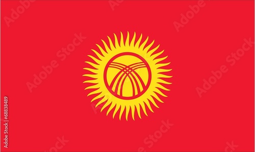 Illustration of the flag of Kyrgyzstan