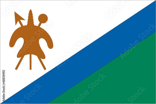 Illustration of the flag of Lesotho