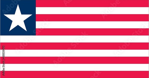Illustration of the flag of Liberia
