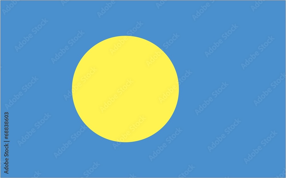Illustration of the flag of Palau