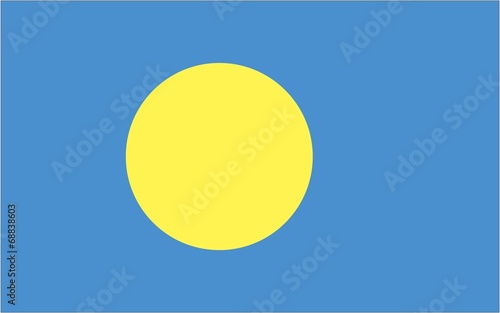Illustration of the flag of Palau