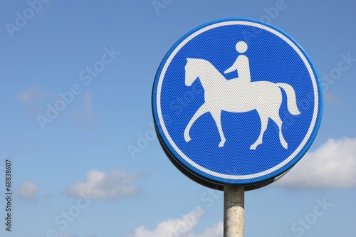 niederländisches Verkehrszeichen: Reitweg photo