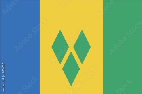 Illustration of the flag of Saint Vincent and the Grenadines