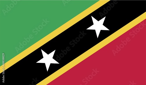 Illustration of the flag of Saint Kitts and Nevis