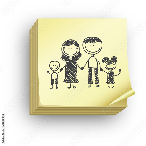 Post-it famille crayon
