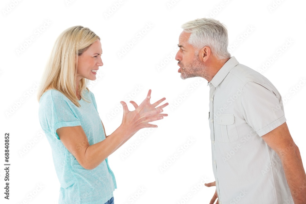 Unhappy couple having an argument Unhappy couple having an argument