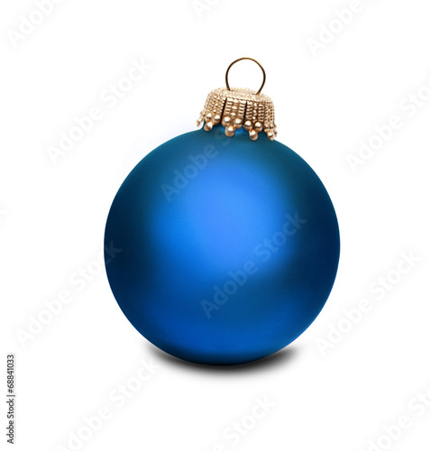 Blaue Weihnachtskugel