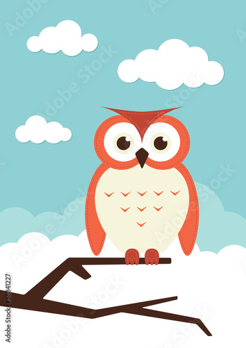 Owl on a branch