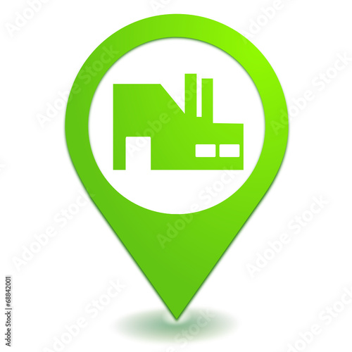 industrie sur symbole localisation vert