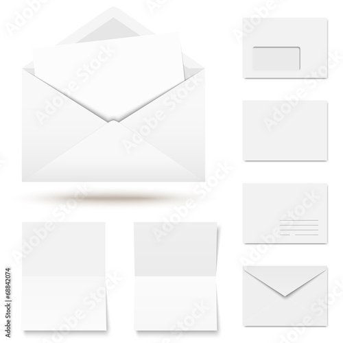 collection of envelopes with writing paper