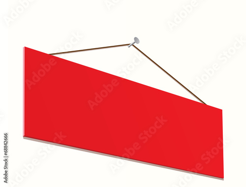 Blank red panel.