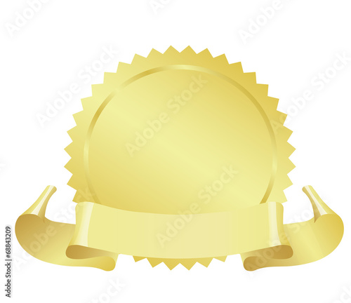 Blank gold label.