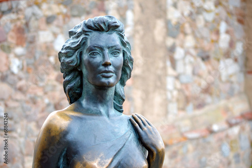 Foto Estatua en bronce. Eva Gardner. Detalle