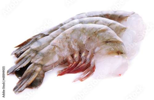 Tasty prawns on white background isolated