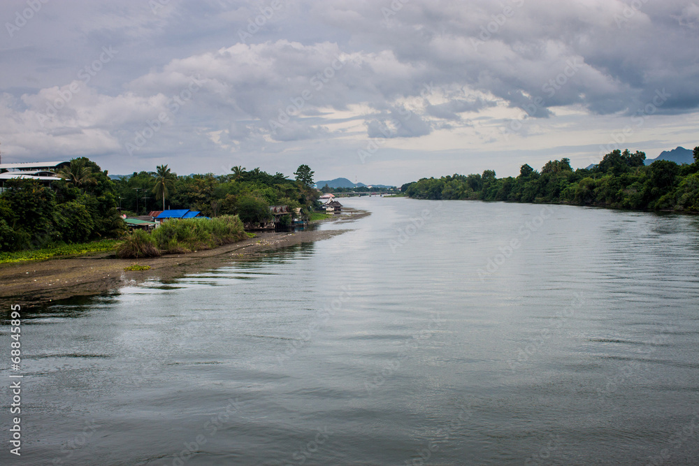 View of river Khwae (Kwai), Thailand
