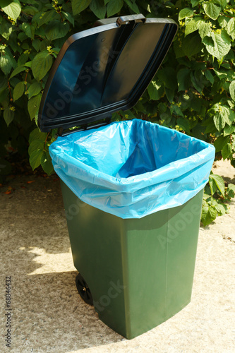 Recycling bin outdoors