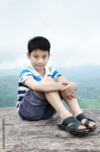Portrait of little asian cute boy