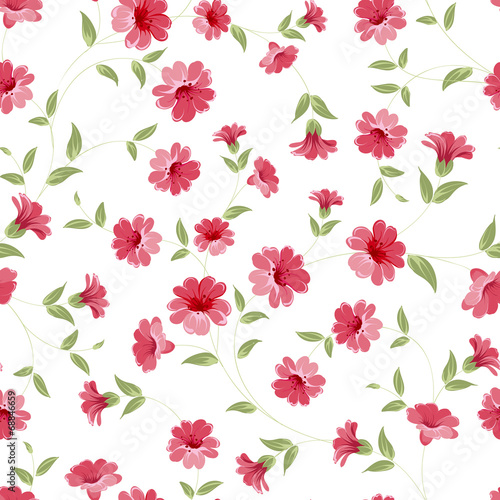 Pink flowers fabric.