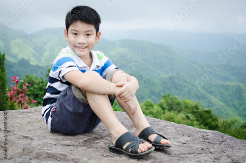 Portrait of little asian cute boy
