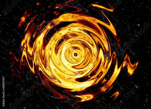 twirl of bright explosion flash on black backgrounds. fire burst