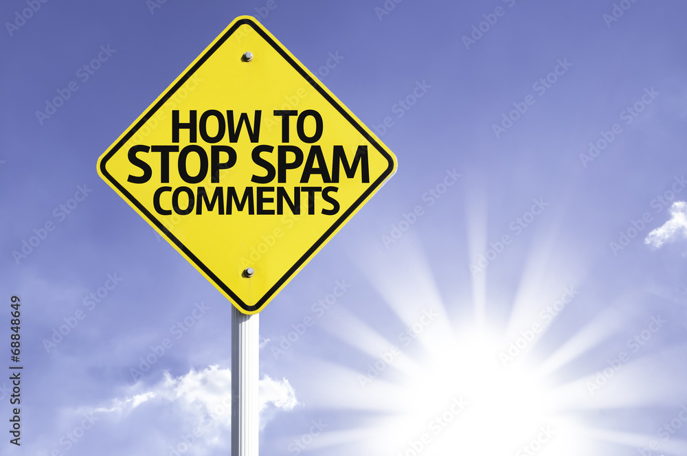 How to Stop Spam Comments road sign with sun background