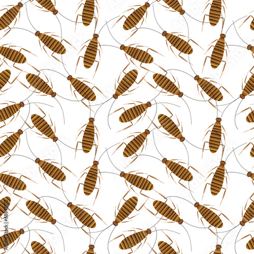 Cockroaches seamless pattern