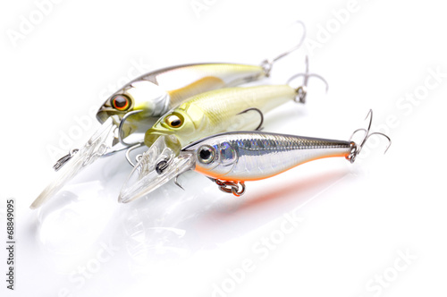 fishing gear on a white background