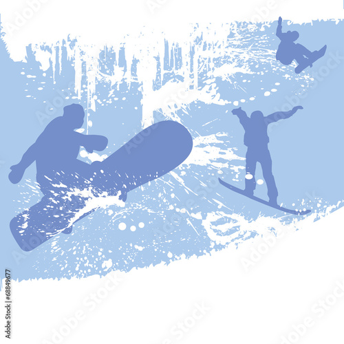 background snowboard silhouette