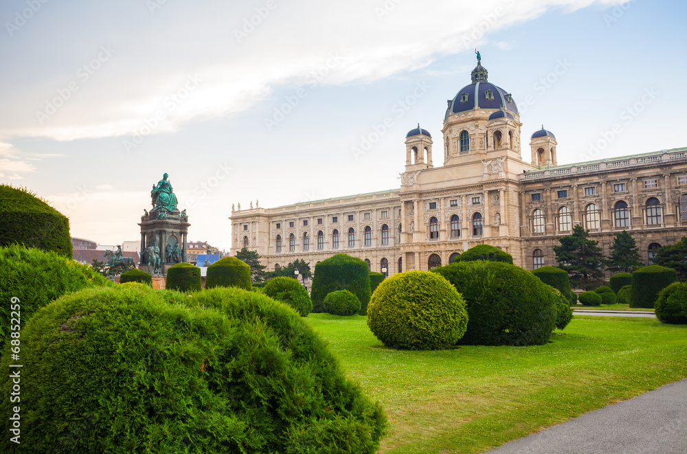 View of famous Naturhistorisches Museum in Vienna, Austria