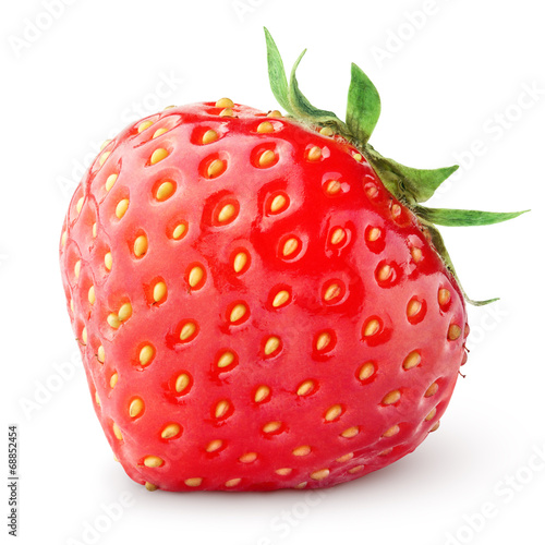 Strawberry berry isolated on white background with clipping path