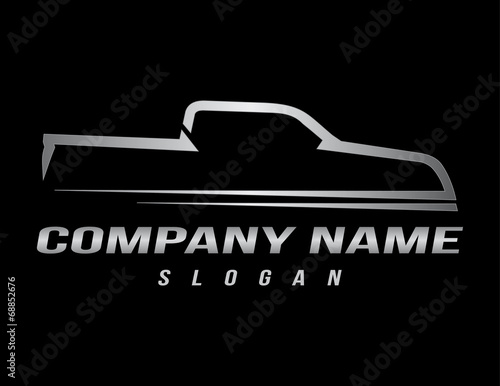 Sport truck logo black background