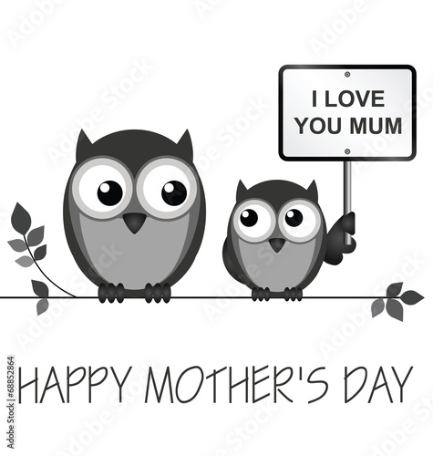 Monochrome I love you mum message