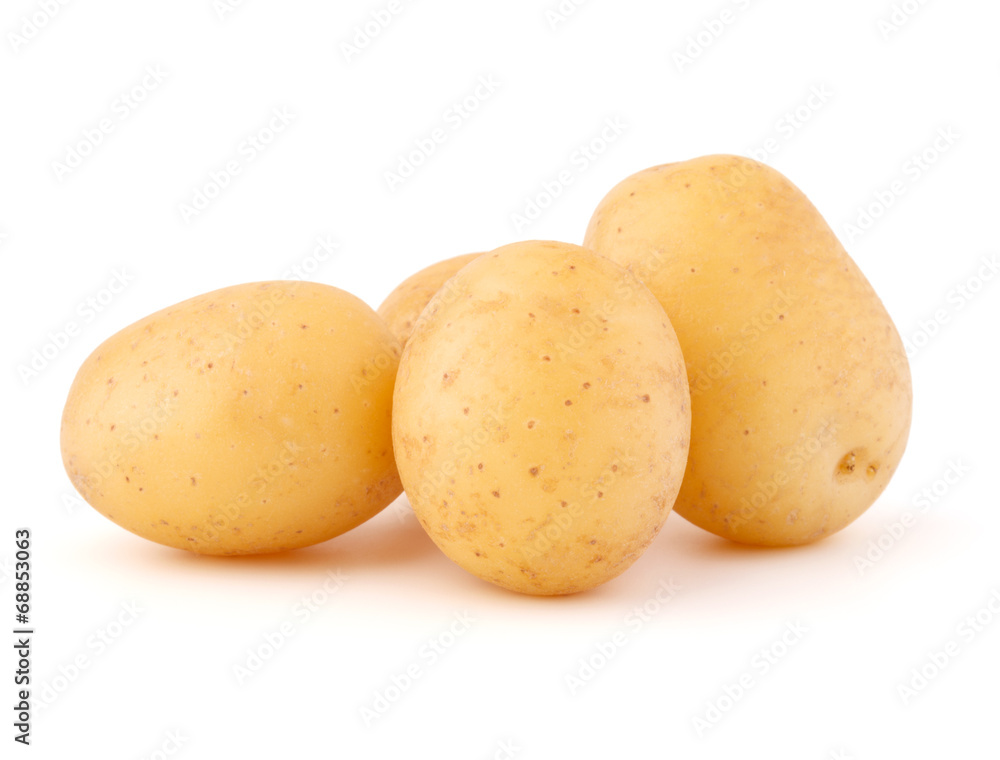 new potato tuber isolated on white background cutout